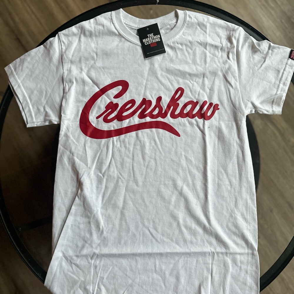 The Marathon Clothing White and Red Crenshaw Tee S